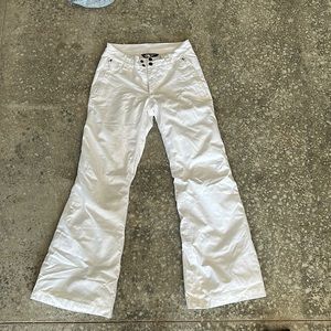 White north face snow pants